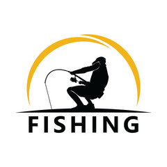 Fishing Logo Template Design Vector