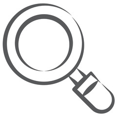 
Magnifier icon vector, laboratory equipment in doodle line design 
