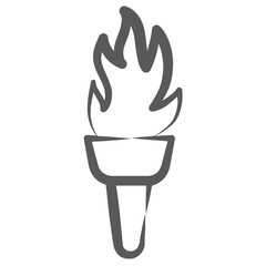 
A burning light characterizing vintage torch 
