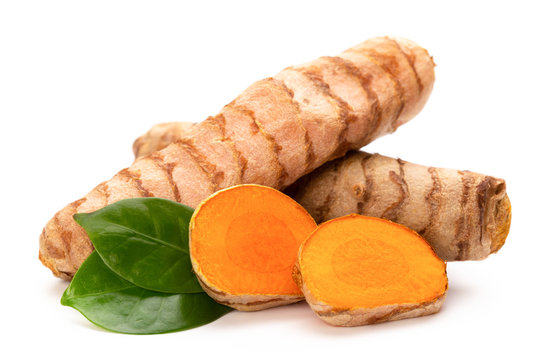 Turmeric isolated on white background