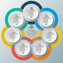 Abstract 3D Paper Infographics. Business template .Vector illustration