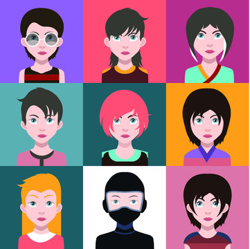 Collection of avatars  (  Man and woman Characters )