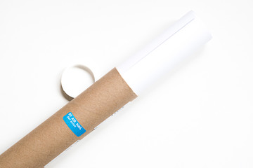 Shipping Cardboard Tube For Sending Documents And Poster Prints | Post Office Accessories | Poster Inside Package | Packaging And Shipping | Paper Package | Modern And Smart Delivery