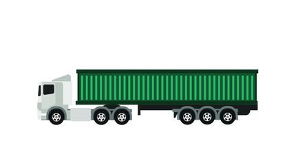 Transport truck,  Detailed Vector Truck