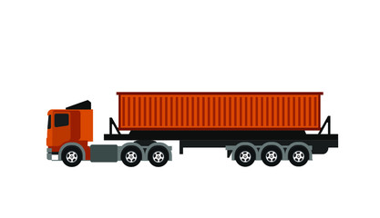 Transport truck,  Detailed Vector Truck