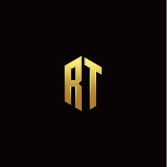 R T modern monogram style initial logo template