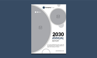 Naklejka premium Modern annual report flyer template design