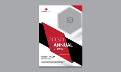 Annual report flyer template design