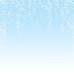 Random white dots Christmas background. Subtle fly