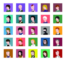 People avatars. Vector women, men avatar. - Vector