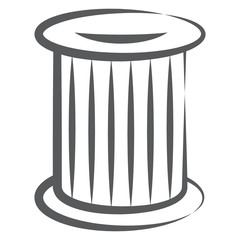 
Car filter icon in editable doodle line style 
