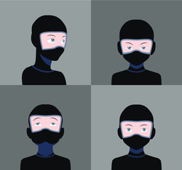People avatars. Vector women, men avatar. - Vector