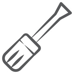 
Screwdriver concept in modern doodle line style 

