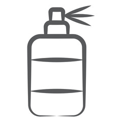 
A spray bottle icon design, doodle line vector in editable style 
