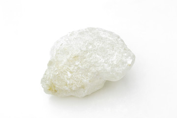 Alum stone isolated on white background..