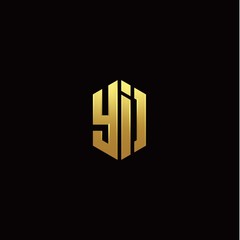 Y I modern monogram style initial logo template