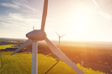 Windmill during sunset