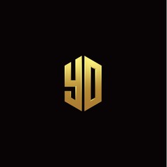 Y O modern monogram style initial logo template