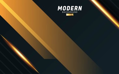 luxury premium black and gold vector background banner design with golden line in stripe texture.