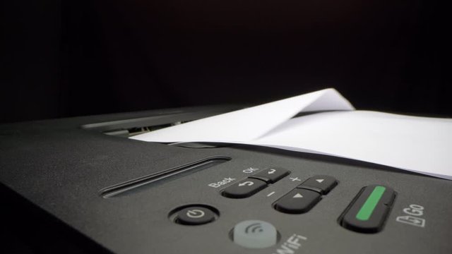Motorized moving shot of printing documents, shot with macro probe lens