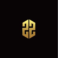 Z Z modern monogram style initial logo template