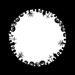 ハロウィンシルエットフォトフレーム