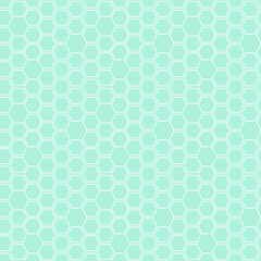 Vector seamless pattern, bee honeycomb or hexagones on blue background, wrapping paper or pattern for textile