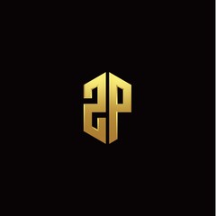 Z P modern monogram style initial logo template