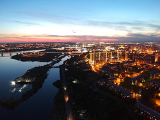 Naklejka premium Sunrise in City
