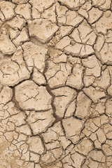 Textured abstract background of cracked dry soil surface as a symbol of the collapse of hope
