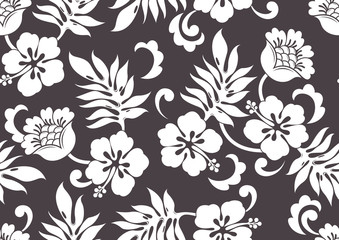 hibiscus hawaii seamless pattern, fashion background.