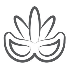 
Decorative eye prop icon design, face mask in editable doodle style 
