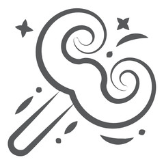 
Mustache prop icon design in modern doodle line style 
