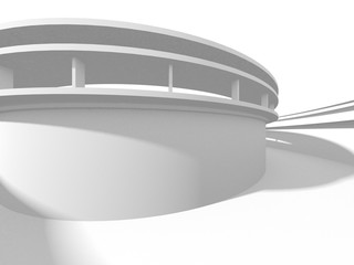 Illuminated corridor interior design. Empty Room Interior Background