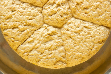  traditional turkish tahini halva in plate