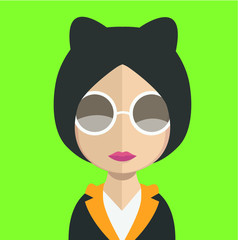 Flat avatar icon vector (community sites , phone avatar, console avatar)
