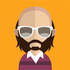 Flat avatar icon vector (community sites , phone avatar, console avatar)