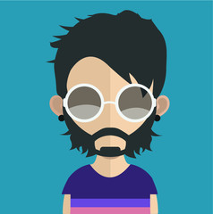 Flat avatar icon vector (community sites , phone avatar, console avatar)