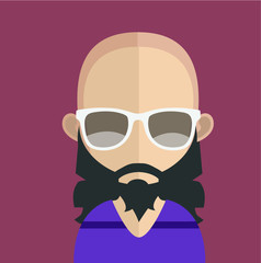 Flat avatar icon vector (community sites , phone avatar, console avatar)