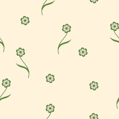 Floral seamless pattern design. Vector illustration.