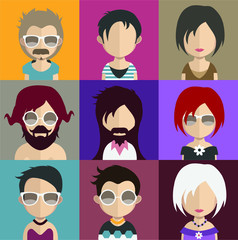 Collection of avatars  ( Man and woman Characters )