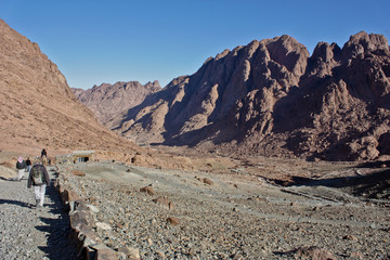 hiking trail in the mountains