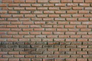 Red pattern of old brick wall texture