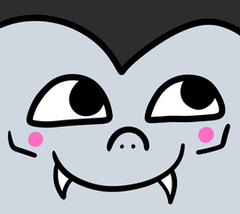 Cute Stylized Funny Vampire Card