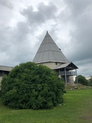 old Church chapel on a cloudy summer day