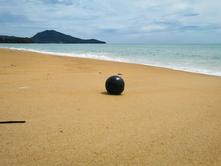 Fototapeta na wymiar beach ball on the beach