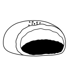 あんパン　アイコン　シルエット