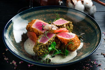 lightly fried tuna
