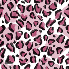 Abstract animal skin leopard seamless pattern design. Jaguar, leopard, cheetah, panther fur. Vector illustration background