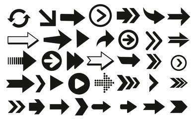 Set of black vector arrows. Arrow icon. Arrow vector icon. Arrow. Arrows vector collection